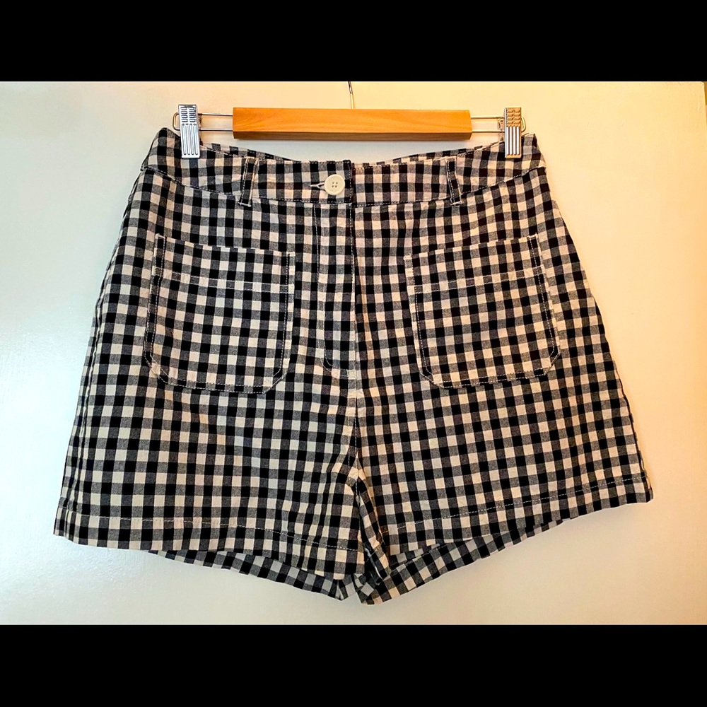 NWT ASOS Black &White Plaid Shorts